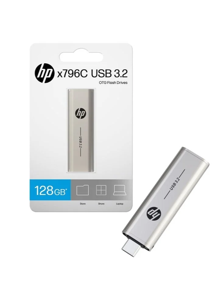 Premium Dual Flash Drive USB 3.2 Type-C OTG High-Speed Data Storage for Smartphone Tablet Laptop (128GB) e1w8q