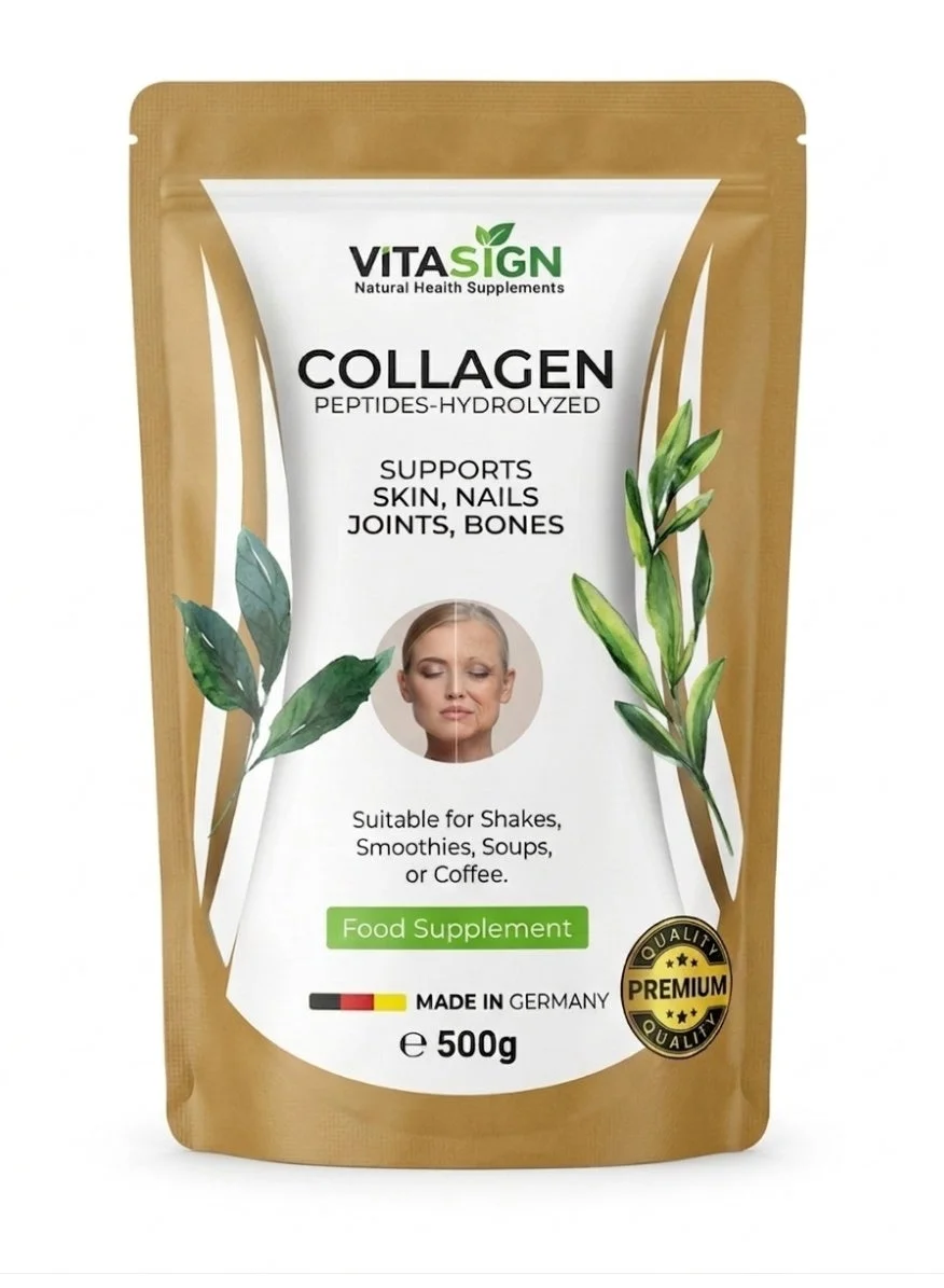 VITASIGN Hydrolyzed Collagen Peptides Powder Premium Unflavored Formula for Skin Hair and Joints (500g) 8qj1l