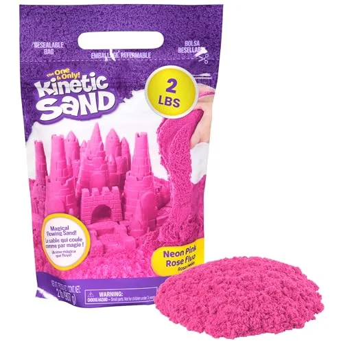 Premium Moldable Sensory Play Sand for Kids Creative Arts and Crafts (Pink, 907g) uto74