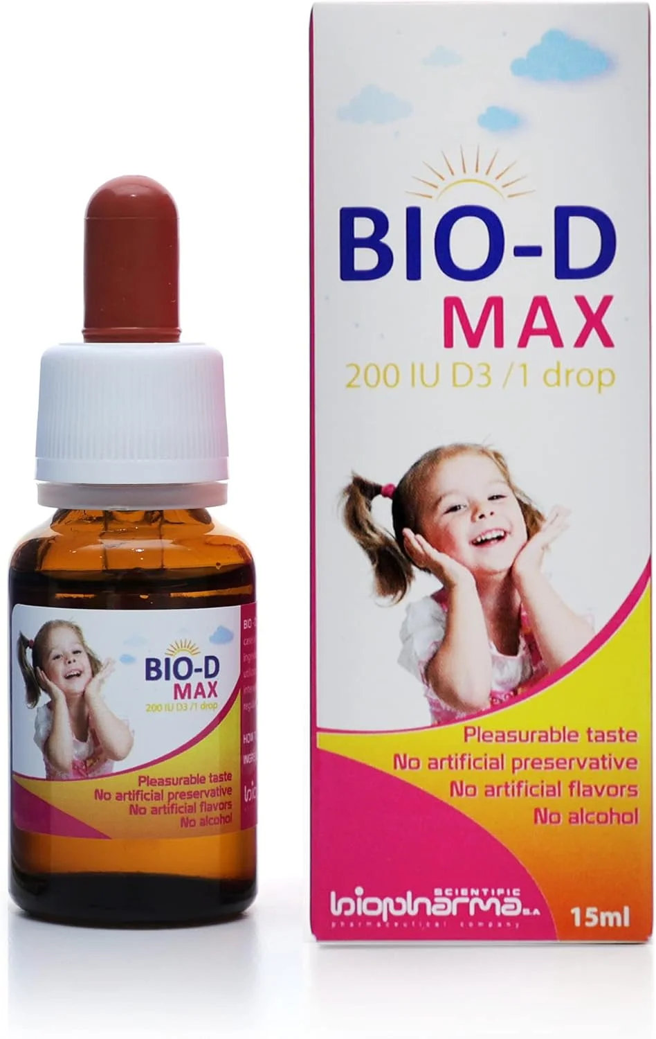Biopharma SA Vitamin D Liquid Supplement for Infants (400 IU, 15 mL) lgfgb