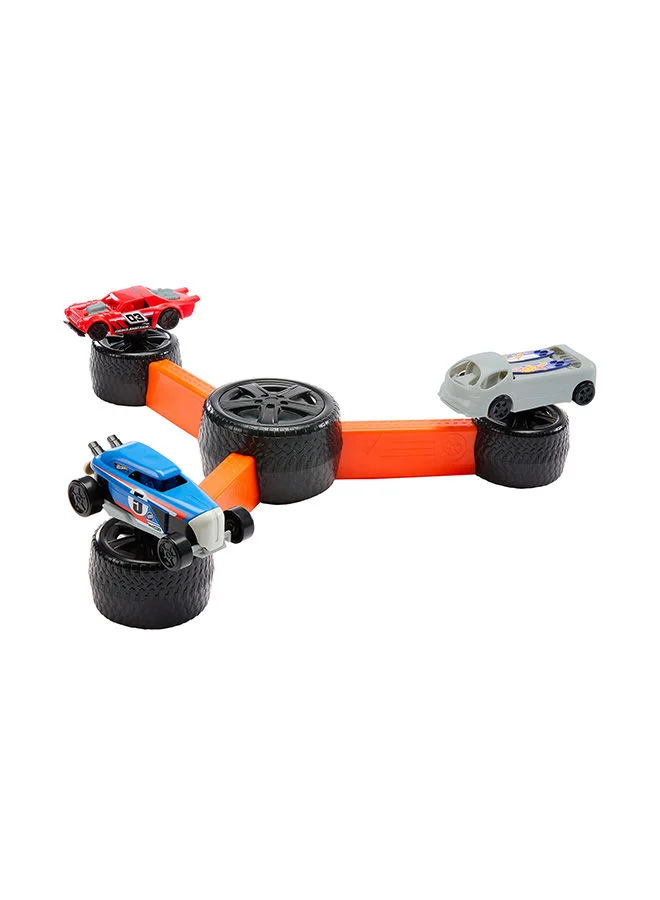 Die-Cast Car Build and Slam Racing Playset Interactive Activity Toy for Kids (Multicolor, 30 cm) yrg44