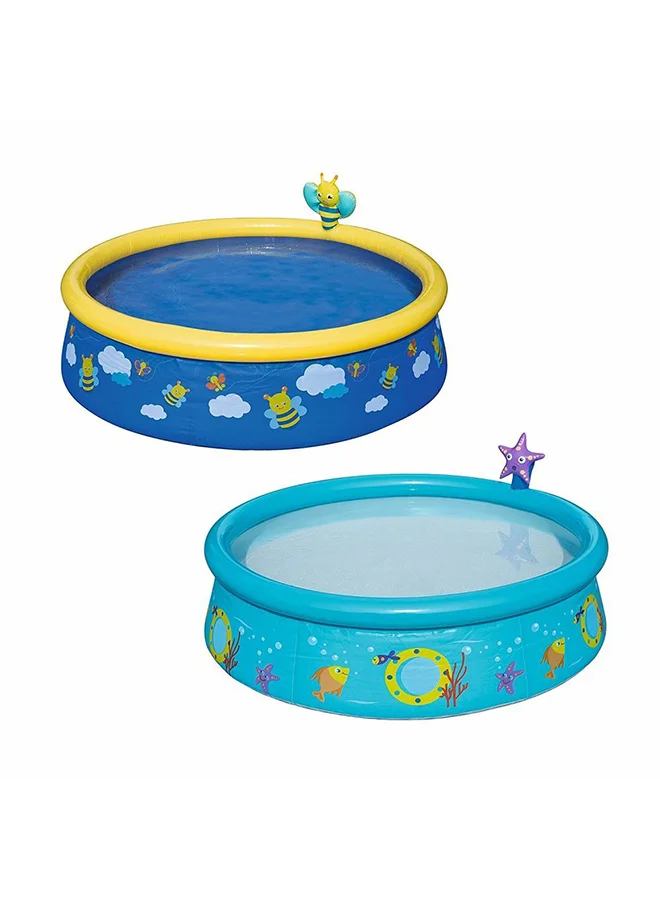 Inflatable Spray Swimming Pool for Kids Durable PVC Water Play Center (152x38cm) sz9wu