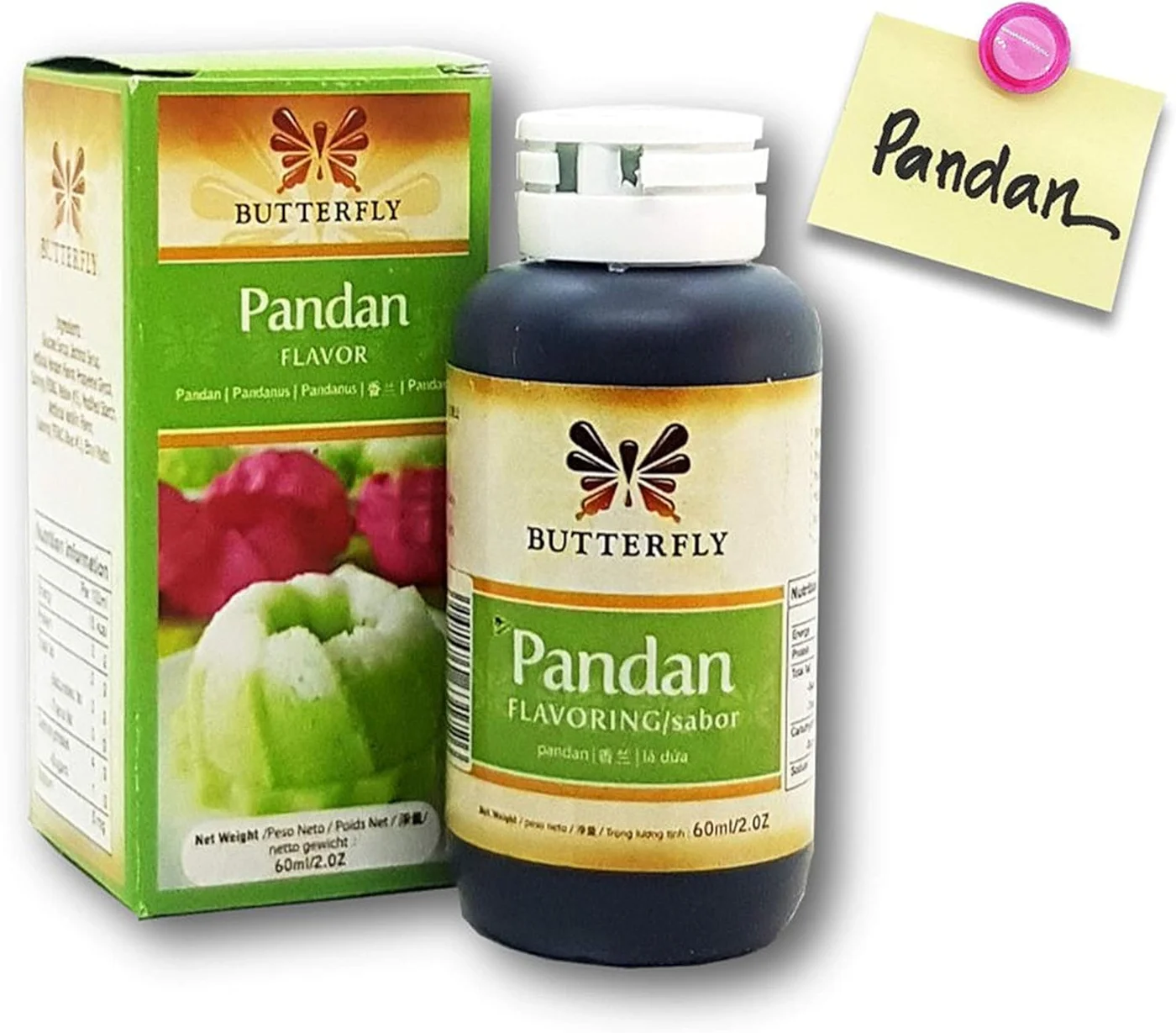 Butterfly Pandan Flavoring Extract (Premium Culinary Essence, 60 mL) xxmxd