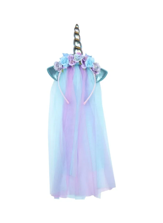 Loquat Unicorn Princess Headband with Yarn Net Decorative Hair Accessory for Kids (One Size) witqw