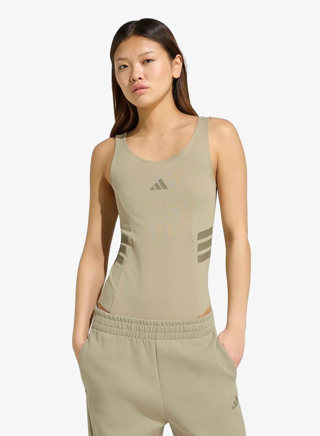 Sport Future Icons Three Stripes Bodysuit Premium Athletic Apparel for Women (Black, Medium) vaood