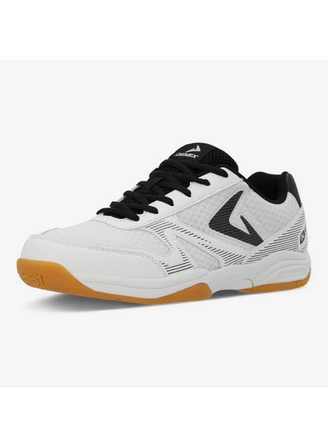 Demix D-Court 2 Indoor Court Shoes for Volleyball with EVA Cushioning and Non-Marking Sole (White/Black, 42) a8qdh