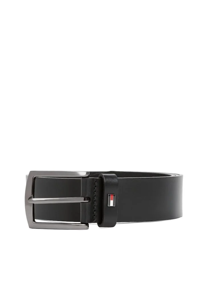 Premium Leather Belt with Enamel Flag Detail for Men (Adjustable Length) s0t2l