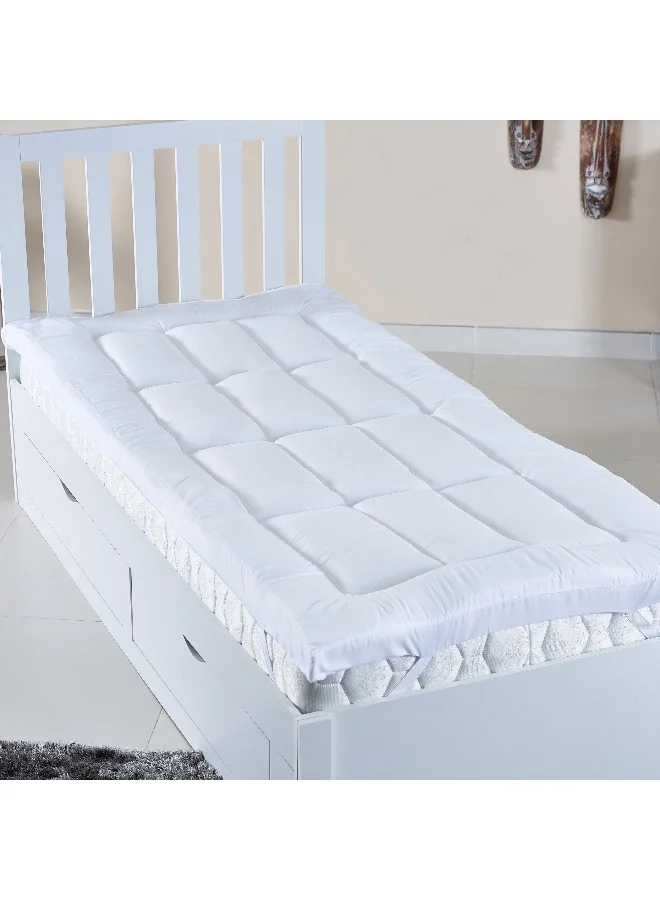Home Box Hilton Mattress Topper Premium Soft Bedding Layer (Single Size, 90 cm x 200 cm) ineqb