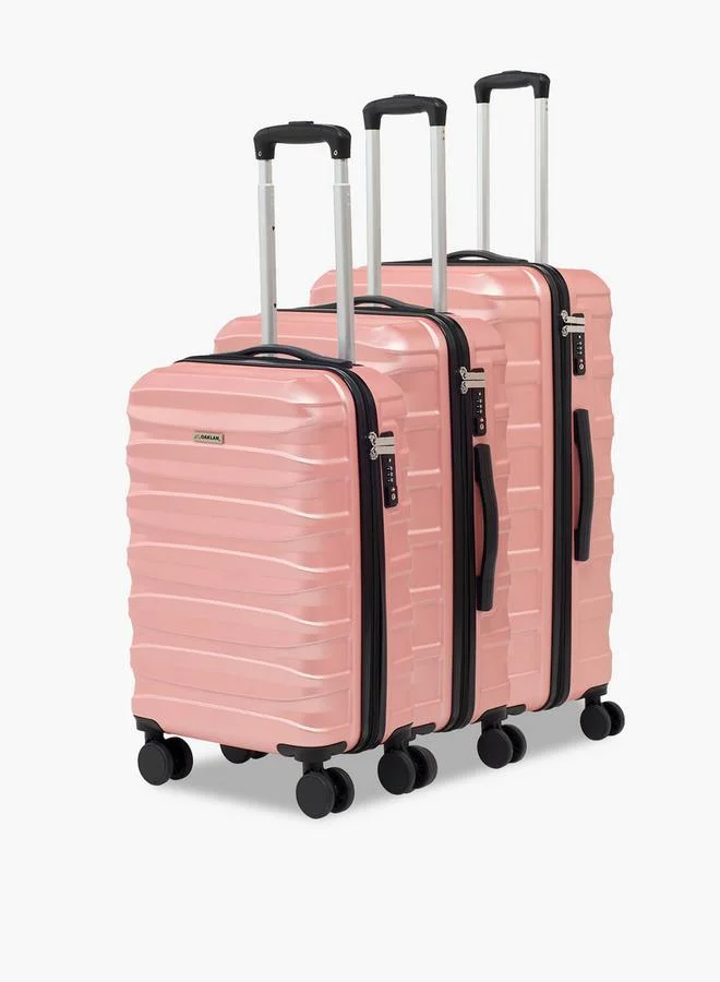 Oaklan by Shoexpress Textured Hardcase Luggage Trolley with Retractable Handle (Cabin Size, 55 cm) tw9r2