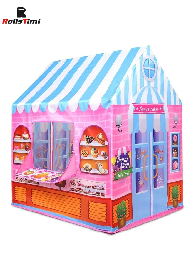 Super Joy Princess Castle Play Tent for Kids Indoor Outdoor Playhouse (Pink, 135 cm x 105 cm) p38ru