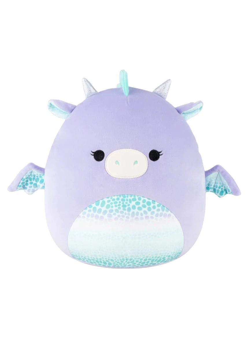 Premium Plush Dragon Stuffed Animal Soft Toy with Teal Scaled Belly (Purple, 30 cm) phfcd
