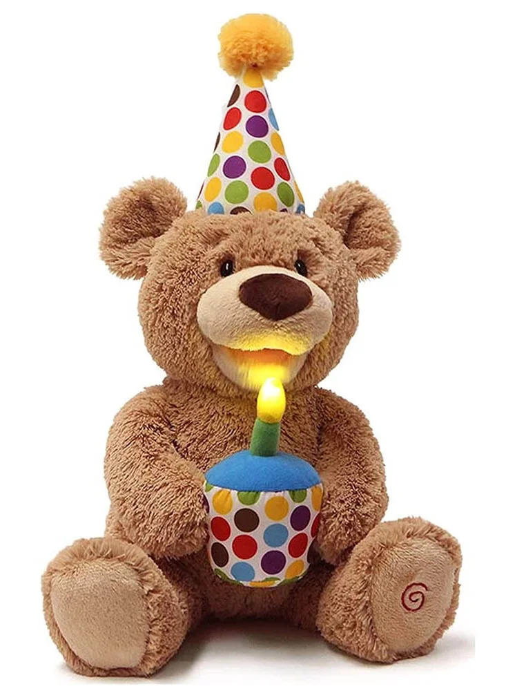 GUND Animated Birthday Teddy Bear Plush Toy (Soft Premium Fabric, 43 cm) l8gkp