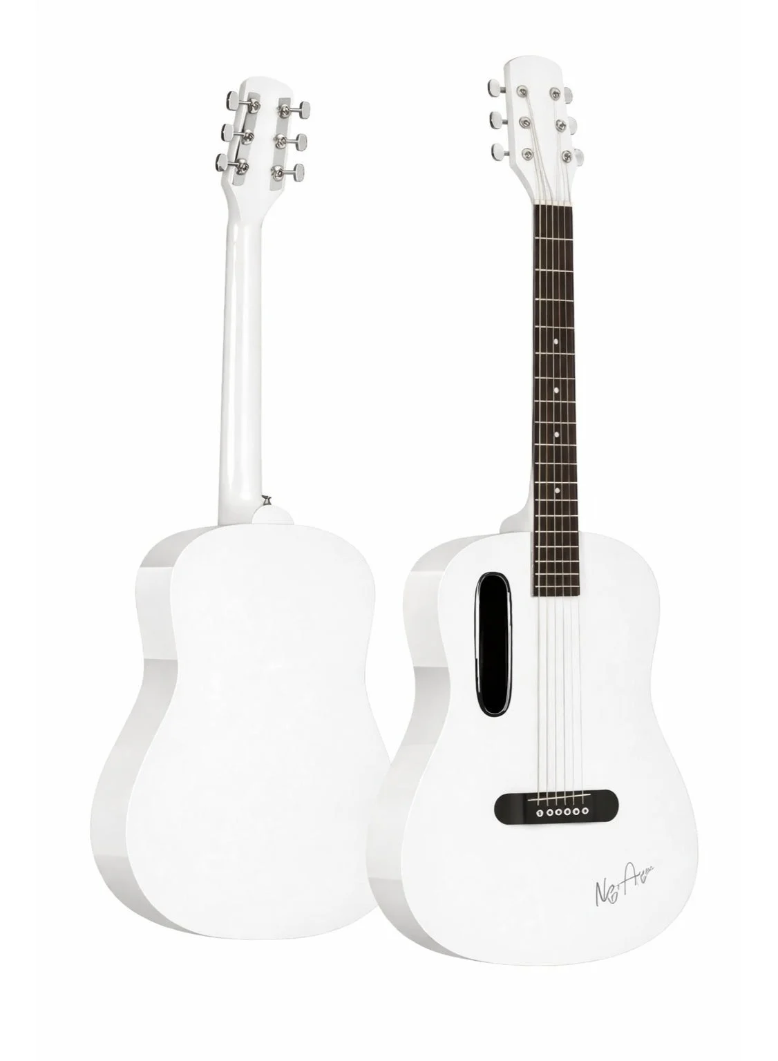 Megarya Signature Series Acoustic Guitar Premium African Tonewood (White, 6-String) bujeh