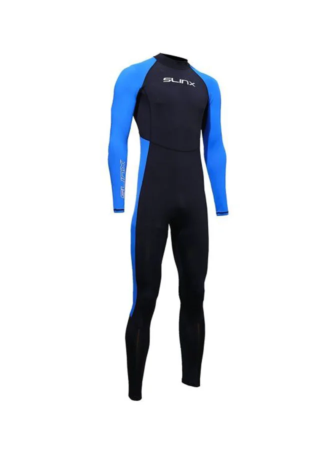 Slinx UV Protected Diving Suit Premium Full Body Wetsuit for Water Sports (Black, L) w9jg3