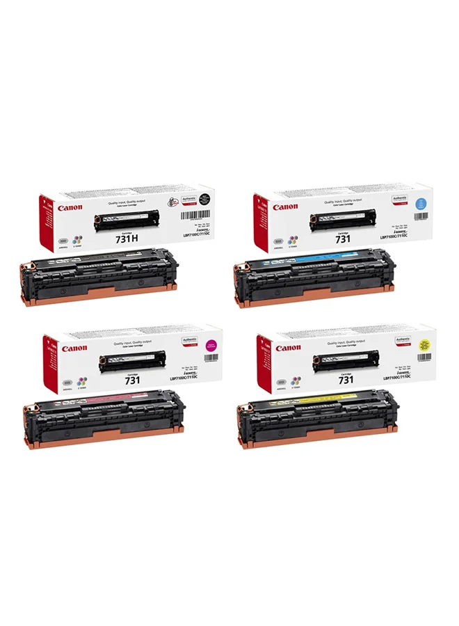 Premium Laser Printer Toner Cartridge Set 731 Series (Black, Cyan, Magenta, Yellow, 4-Pack) za43v