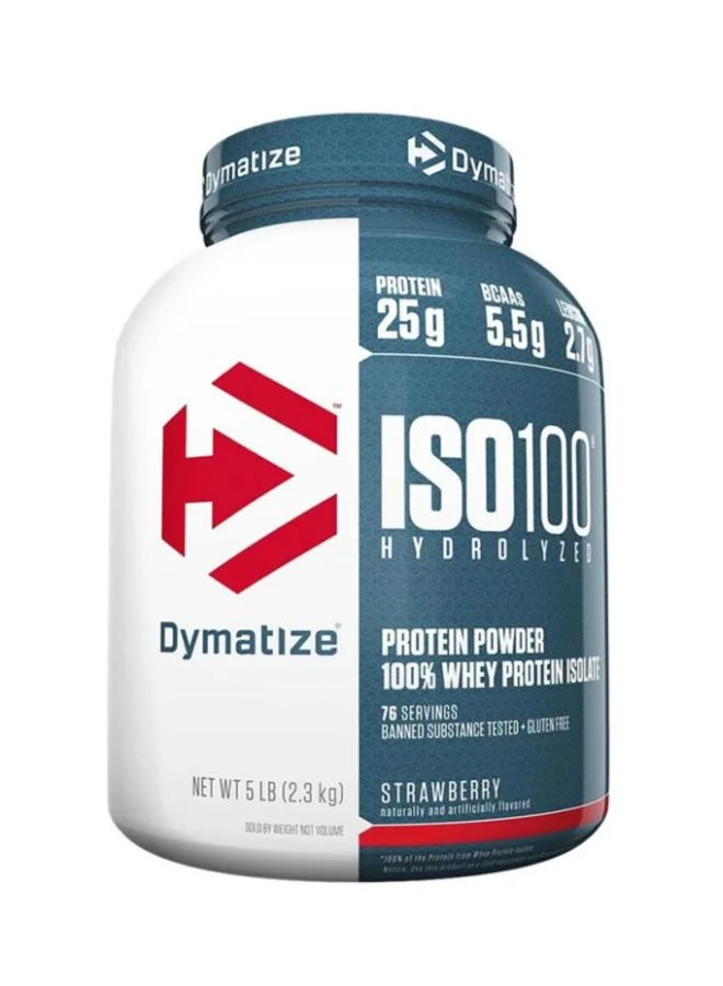Dymatize ISO 100 Hydrolyzed Protein Powder Premium Whey Isolate (Strawberry, 2.27 kg) gmqj2