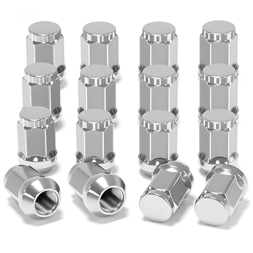 MOSNAI Golf Cart Chrome Wheel Lug Nuts Heavy-Duty Replacement Hardware (16 Pack) lt7pi