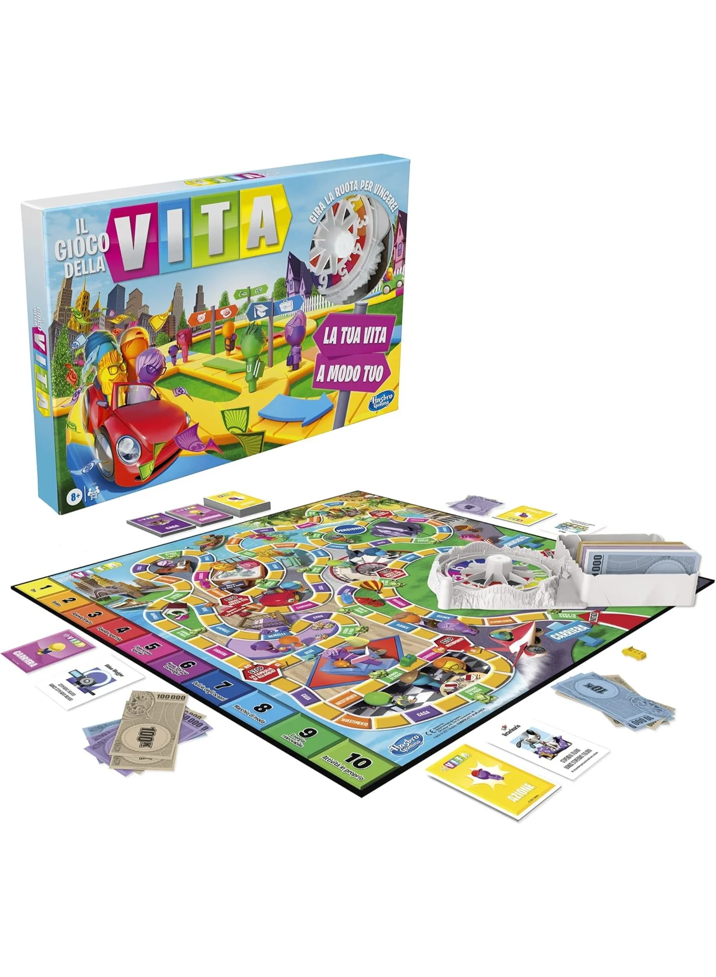 Hasbro Gaming The Game of Life Board Game, Classic Family Strategy Activity for 2-4 Players (Multi-Color, 1 Set) ona0l