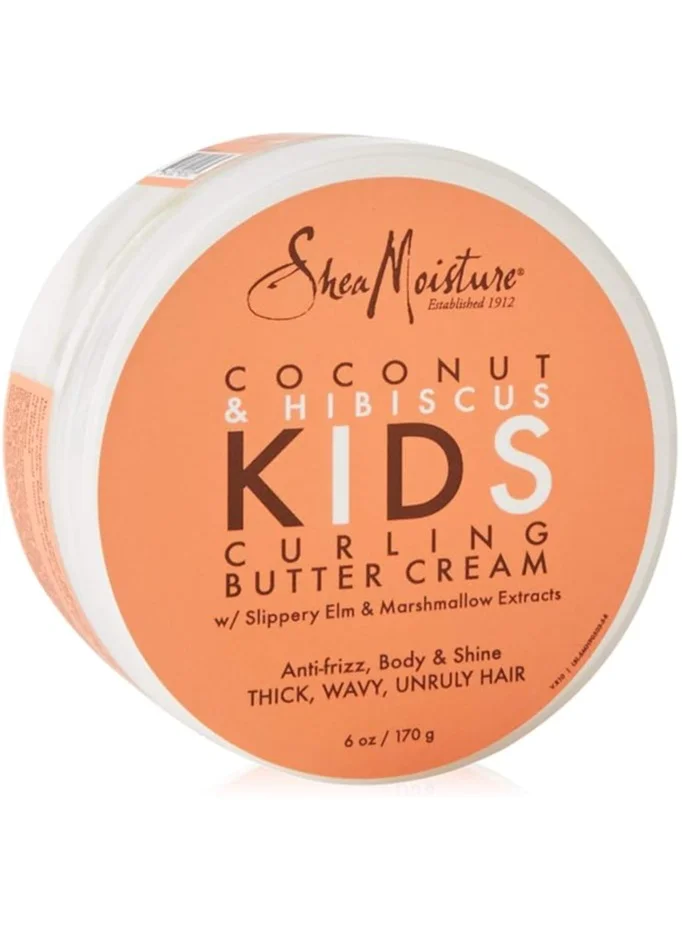 SheaMoisture Coconut & Hibiscus Kids Curling Butter Cream (170 g) - Premium Hair Styling for Curly Hair 7ob91