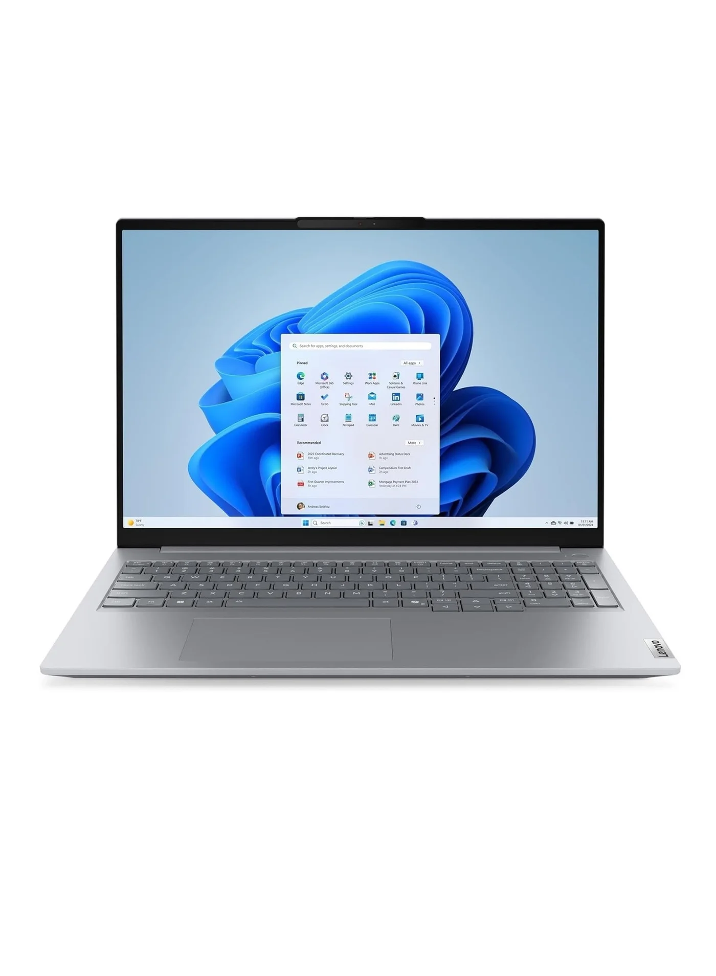 Premium 16-Inch Business Laptop Intel Core Ultra 7 16GB RAM 512GB SSD WUXGA IPS Display Backlit Keyboard Fingerprint Reader (Grey, 16 inch) ojbkm