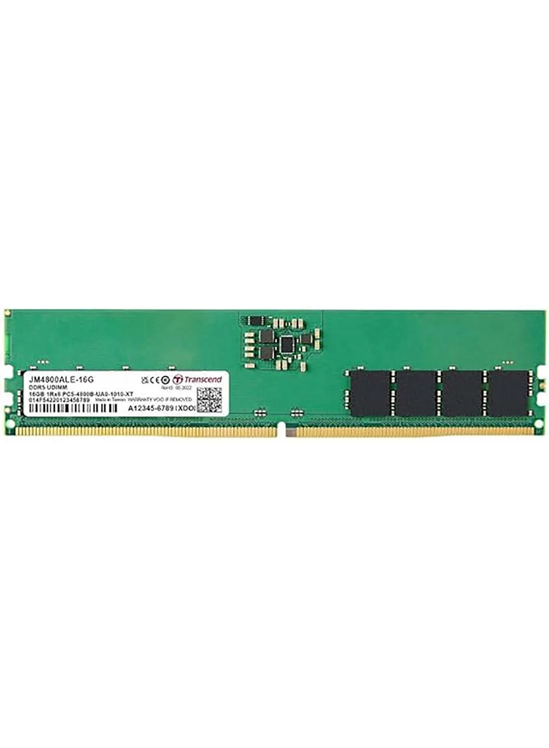 Transcend DDR5 4800MHz 16GB U-DIMM Desktop RAM Memory Module (1Rx8, CL40, 1.1V) jb3if