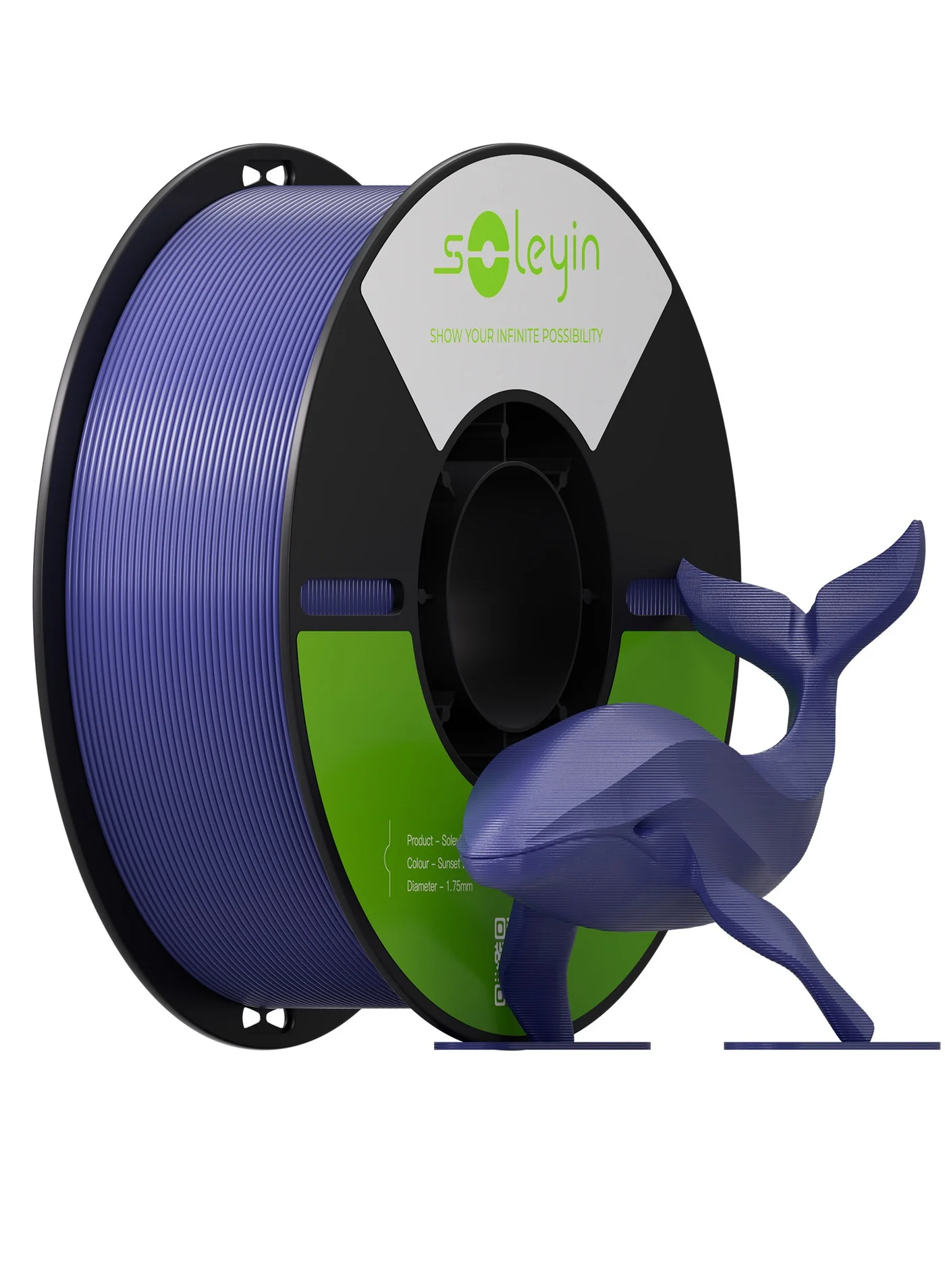 Soleyin PETG 3D Printer Filament 1.75mm High-Speed Printing Material (Sunset Blue, 1kg) xfb3q