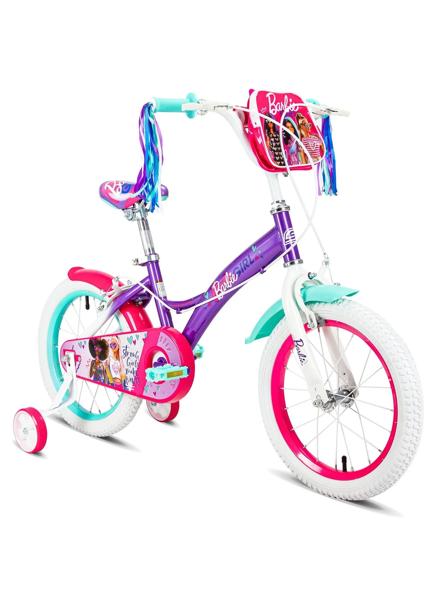 Spartan Kids Bicycle for Girls with Training Wheels and Front Basket (Pink, 16-inch) z9ncj