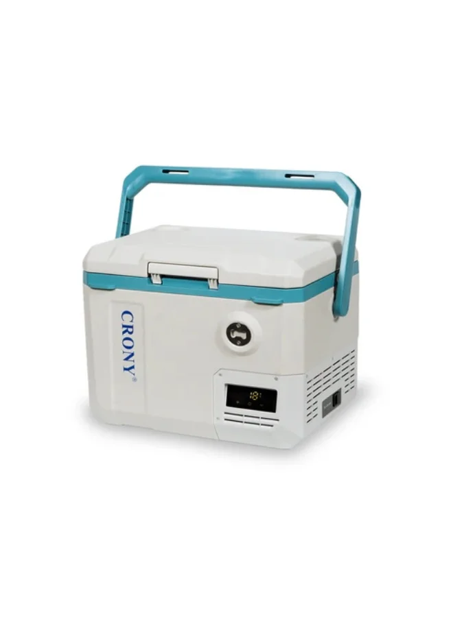 Crony Portable Car Refrigerator Freezer 15L Dual Power Supply with LED Display for Road Trips and Outdoor Camping (15L) y2bnn