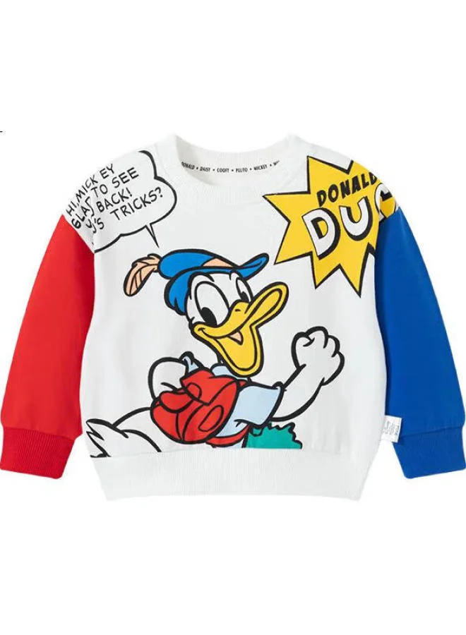 Premium Cartoon Graphic Sweatshirt for Boys (Red and Blue, Size 100) mhvtr