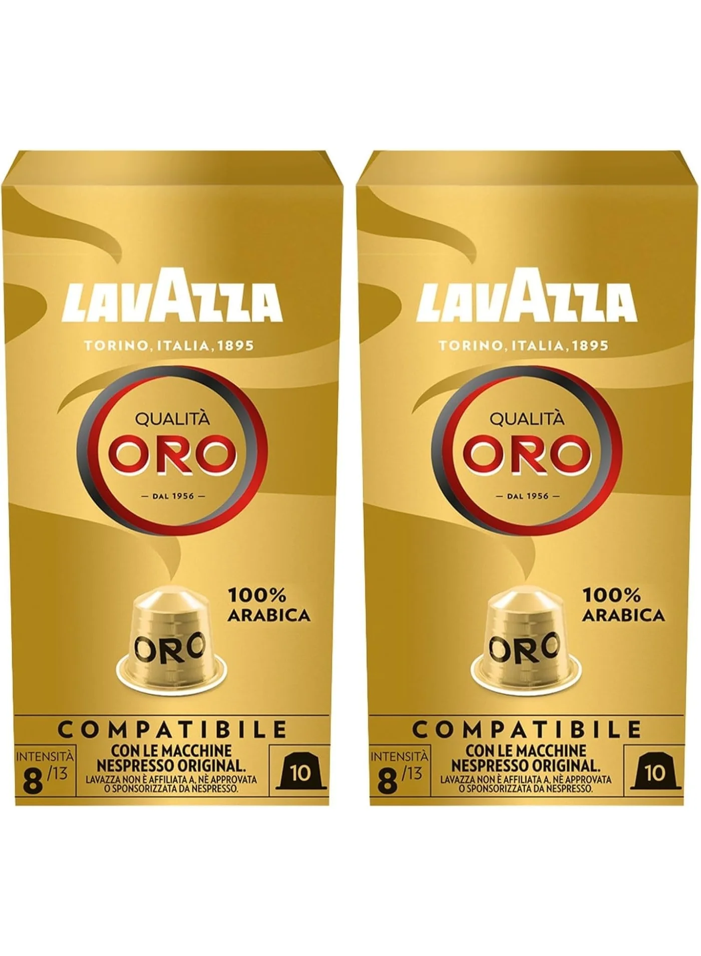 Lavazza Qualit¨¤ Oro Espresso Coffee Capsules, Premium Arabica Blend, Compatible with Original Machines (Pack of 20) yocp0