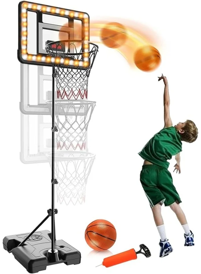Poolside Basketball Hoop Set Premium Durable Floating Game System (Multicolor, 120 cm) 43dl9