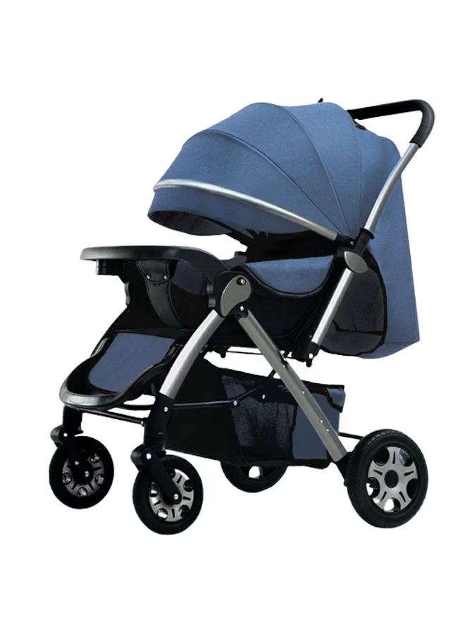 ZCM-HAPPY Deluxe Foldable Baby Stroller, Portable Multifunctional Travel Pram with Four-Wheel Suspension (For Newborns and Infants) o2758