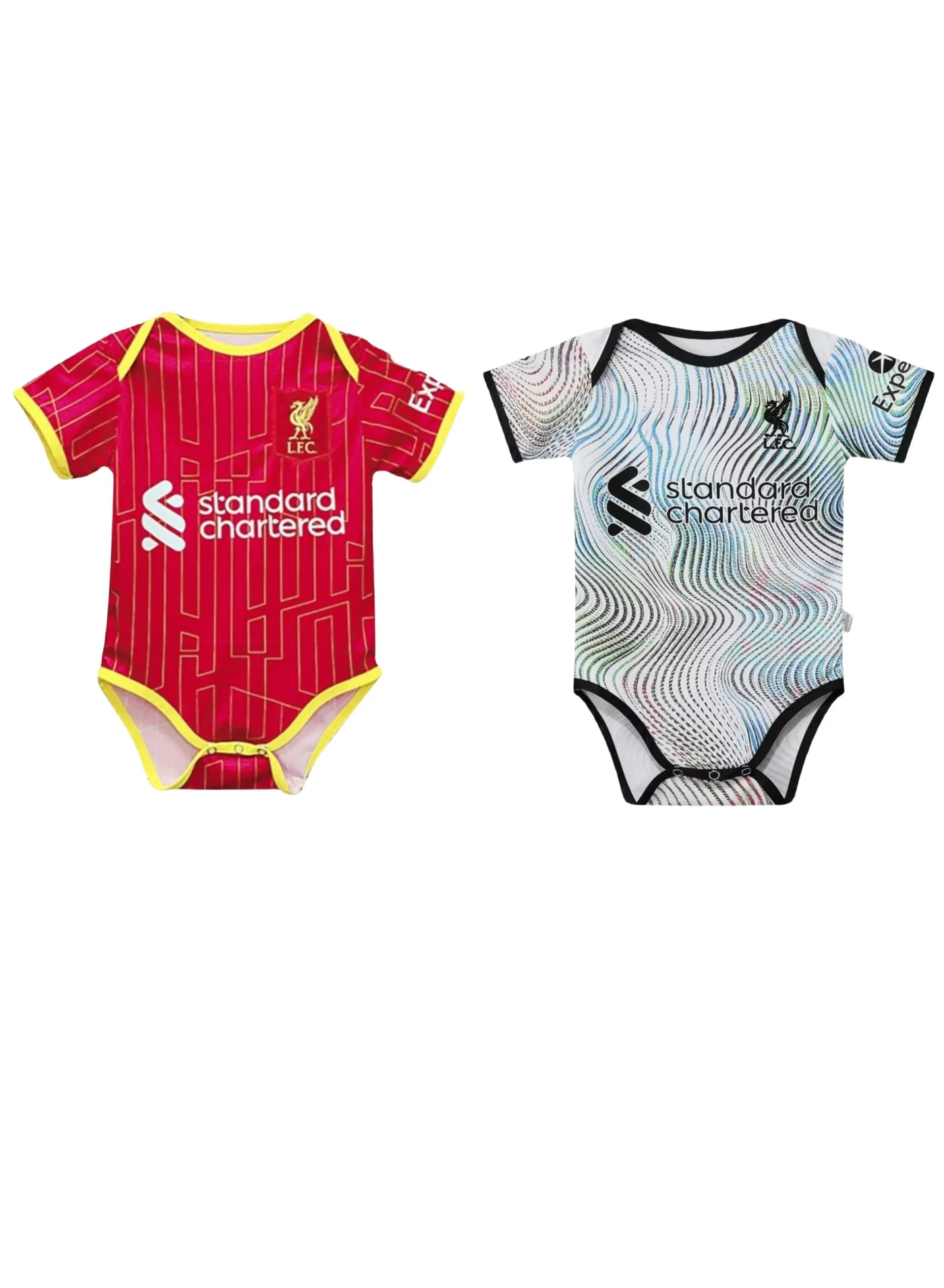 RedMapleTEK Football-Themed Baby Onesies Premium Cotton Soft Rompers (2-Pack, 0-6 Months) 39pon