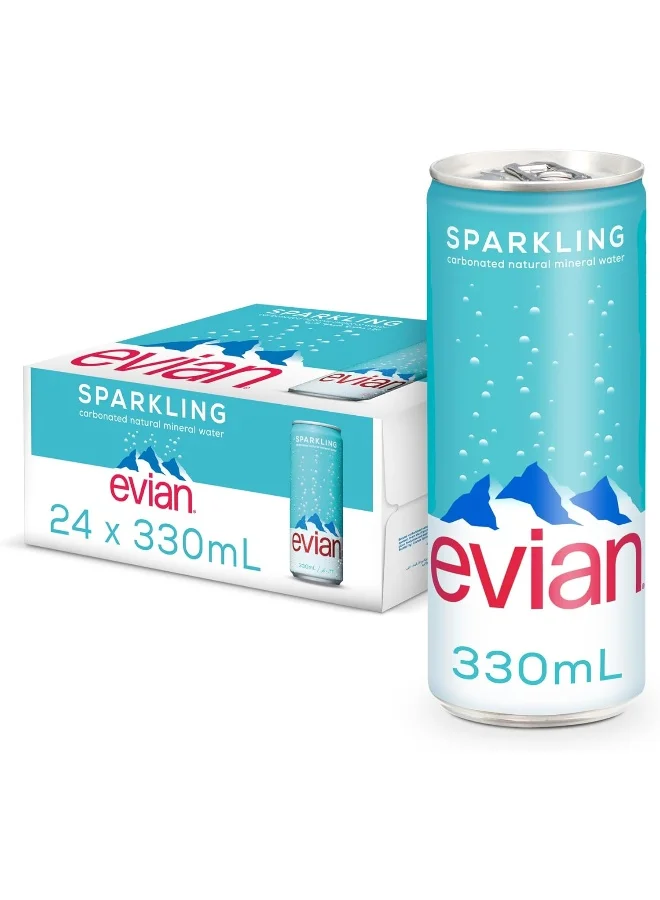 Premium Sparkling Mineral Water Refreshing Natural Carbonated Beverage (Pack of 24, 330 mL) 3z3d1