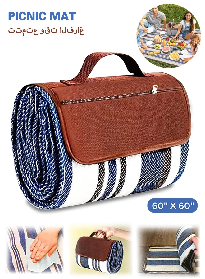 Sweet Life Extra Large Sandproof Beach Mat, Waterproof Dual-Layer Quick-Drying Outdoor Picnic Blanket (150x150cm) sccw4