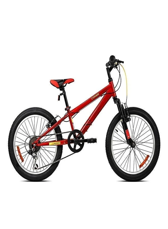 Spartan Cypher Kids Road Bike 7-Speed Lightweight Bicycle with Adjustable Seat (Lava Red, 20-Inch) ywi15