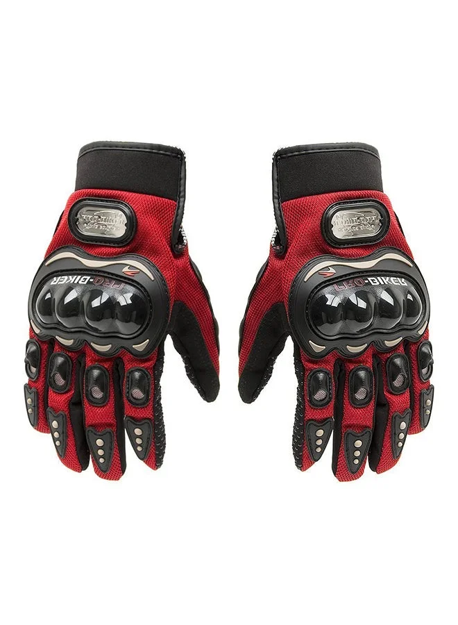 MUNTAQI Motorcycle Riding Gloves Premium Protective Gear for Men and Women (2-Piece Set, Black) olkl1
