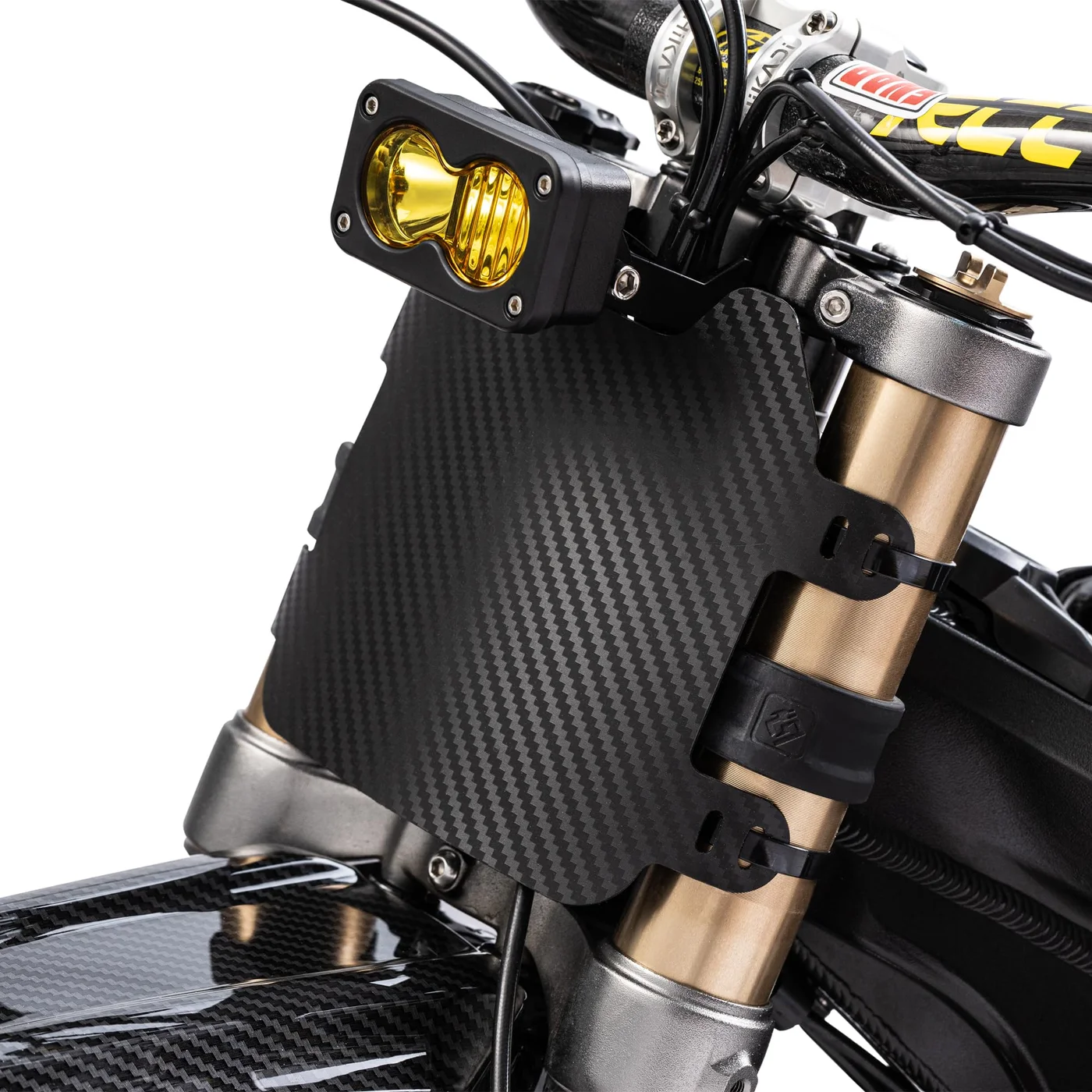 Wildforge Electric Dirt Bike Front Number Plate (Imitation Carbon Fiber, 1 Piece) Premium Off-Road Accessory for Electric Motorcycles hfpjp