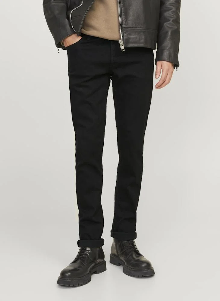 JACK & JONES Slim Fit Jeans Dark Washed Premium Denim For Men (32x32) 2wam4