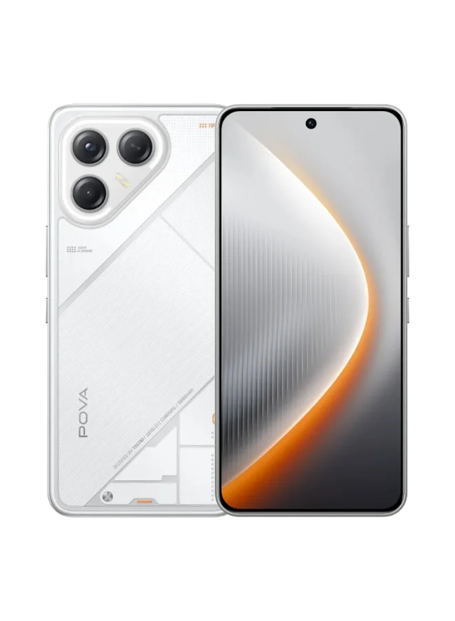 TECNO Pova 7 5G Smartphone (Magic Silver, 256GB Storage, 8GB RAM, 6.78-inch Display, Dual SIM, Middle East Version) 9l83j
