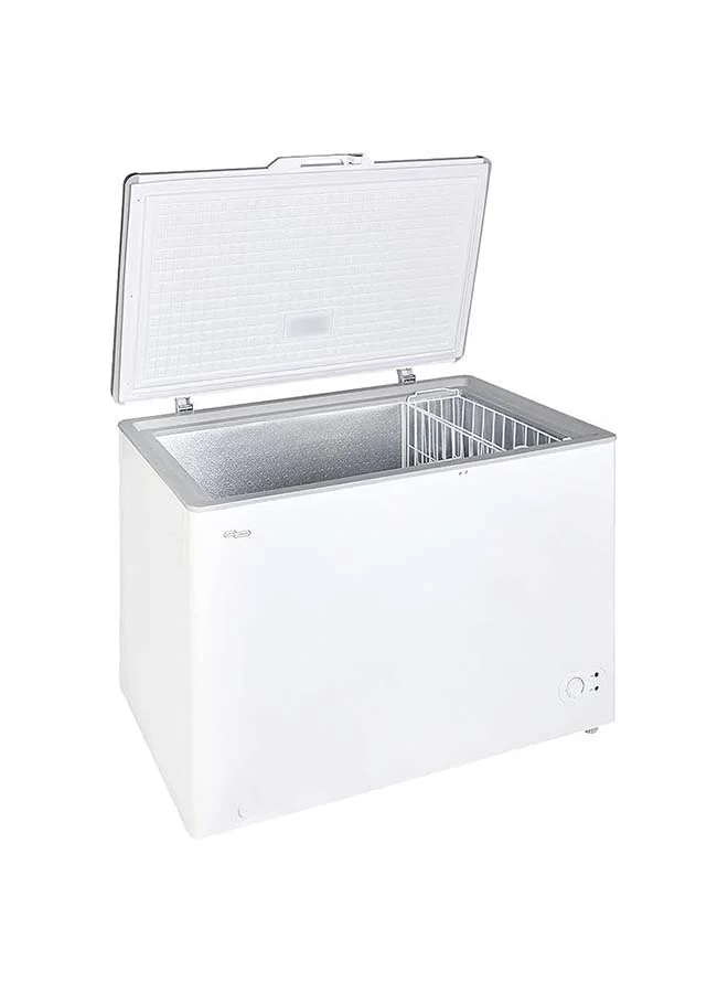 Super General Chest Freezer 350L Rectangular Deep-Freezer with Storage Basket Lock and Wheels (White, 350 L) 6mbh2