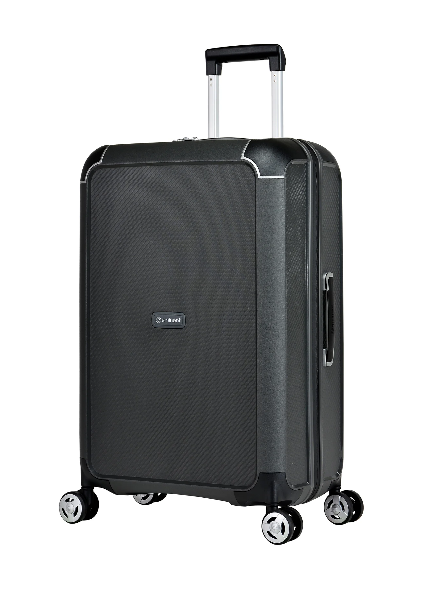 Eminent Hard Shell Travel Luggage Trolley Polypropylene Lightweight Suitcase with TSA Lock and 360 Spinner Wheels (Dark Grey, Large) 0labk