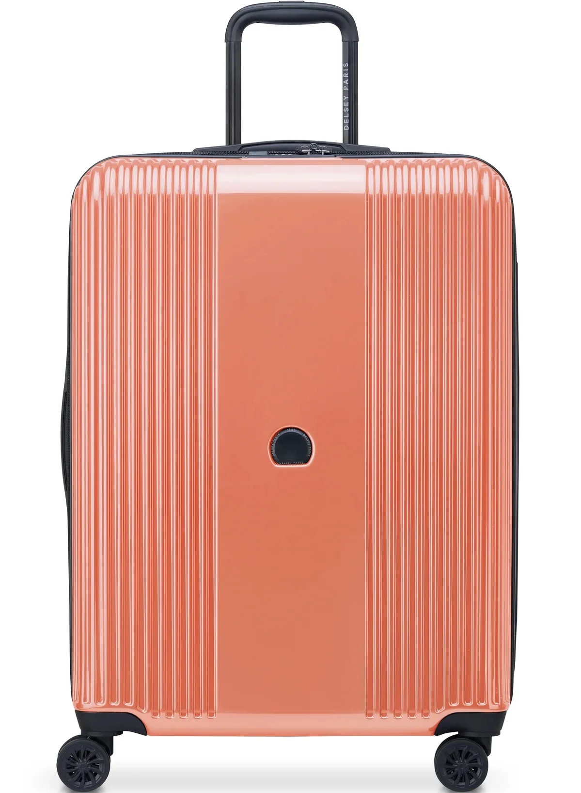 Ophelie Hardcase Expandable Check-In Luggage Trolley with 4 Double Wheels (Coral Pink, 70 cm) nprpj