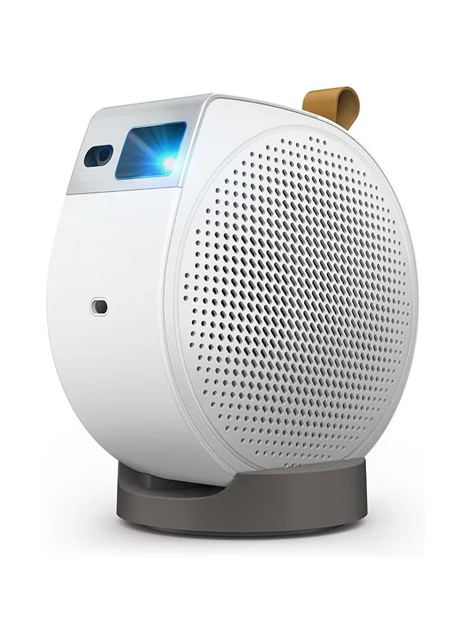 Portable Ceiling Projector 1080p Full HD 500lm High-Brightness Home Cinema (White) 7qo7t