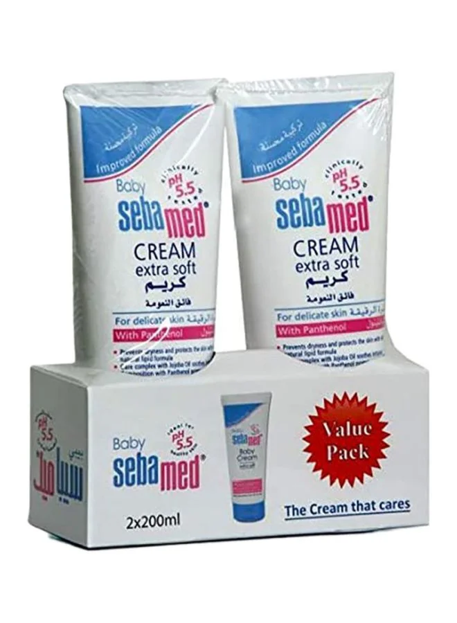 Sebamed Baby Extra Soft Skin Care Cream With Panthenol For Delicate Skin (2 x 200 mL) aei7y
