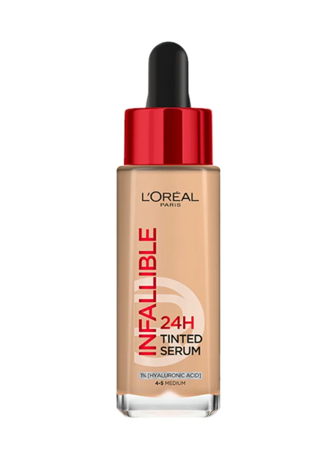 Premium Tinted Serum Foundation Lightweight Natural Finish (Medium 4-5, 30 mL) 36tjr