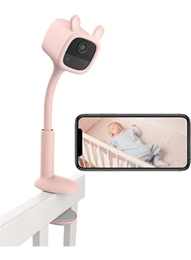 Premium Battery Powered Baby Monitor Camera FHD (Pink, 1 Unit) pq6fl