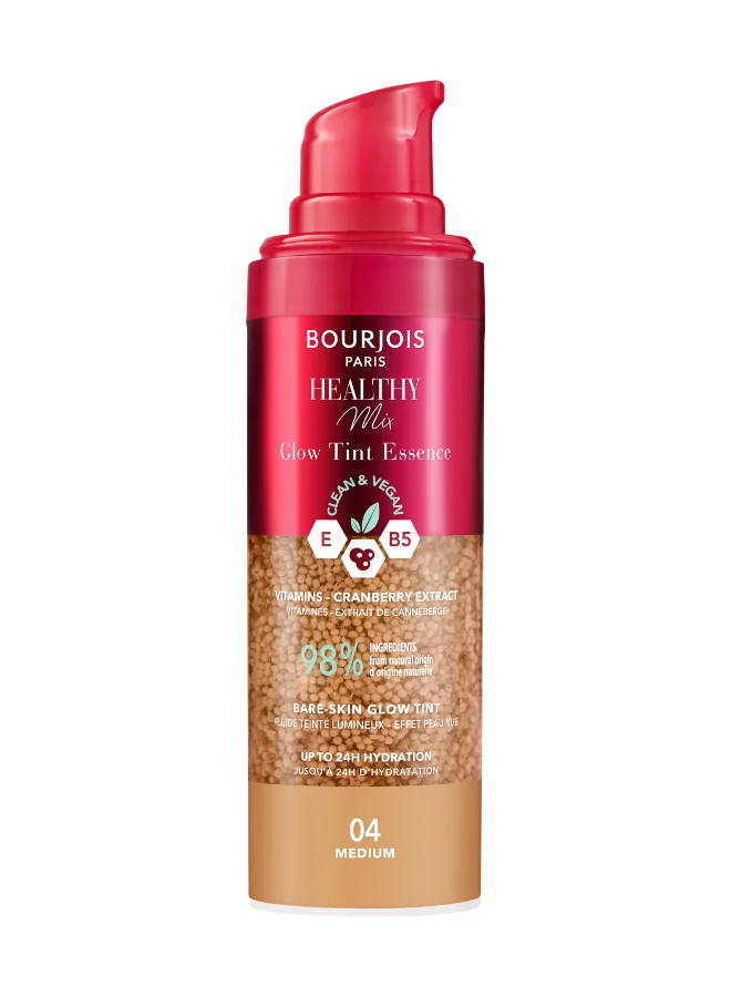 Bourjois Paris Healthy Mix Glow Tint Essence Lightweight Radiant Skin Tint (Medium, 30 mL) x7wyw