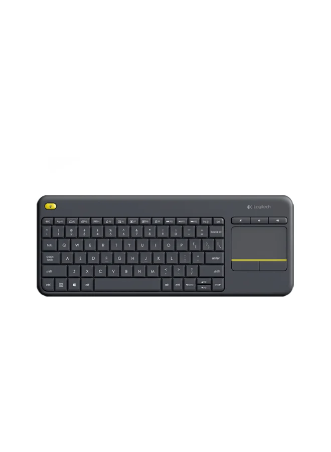 Wireless Livingroom Keyboard with Integrated Touchpad and Arabic Layout for Smart TV and PC (Black) 02wm1