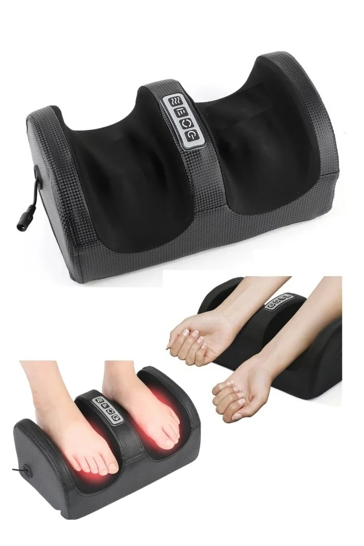 Premium Electric Foot and Calf Massager with Heating Function and Deep Tissue Rollers (For Home Use, 45 cm) qg0lp